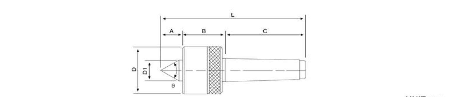 Extra heavy duty live center dimensions