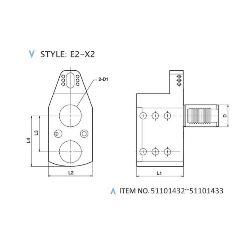 UCHWYTY STATYCZNE DIN 69880 (STYL: E2-X2)