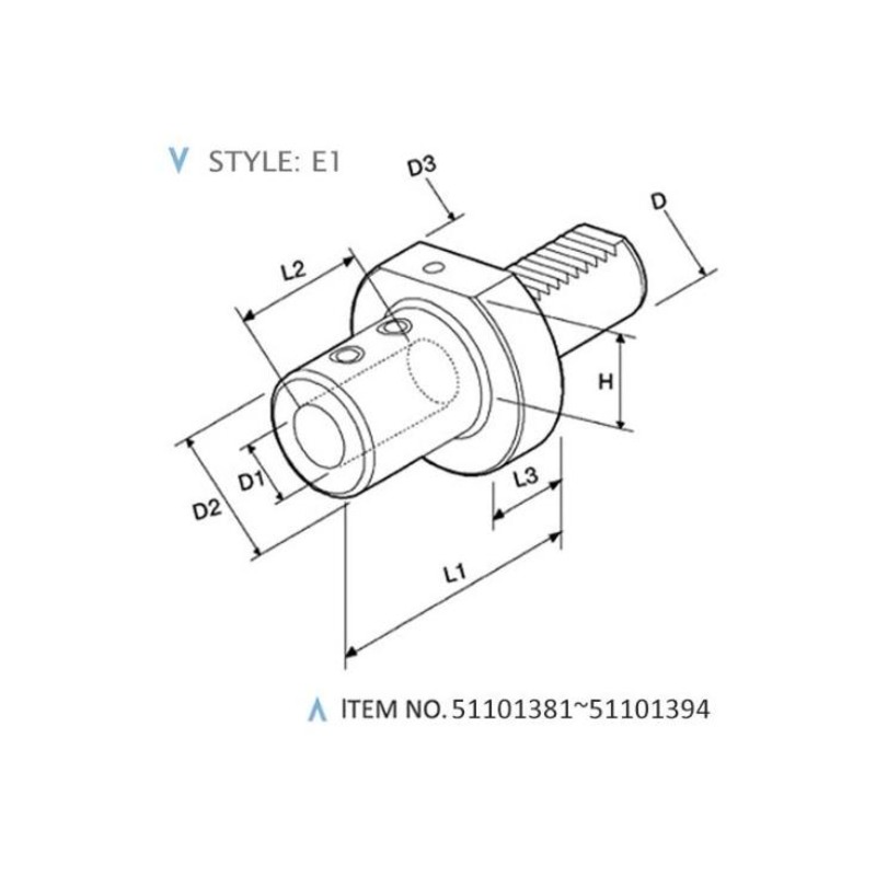 UCHWYTY STATYCZNE DIN 69880 (STYL: E1)