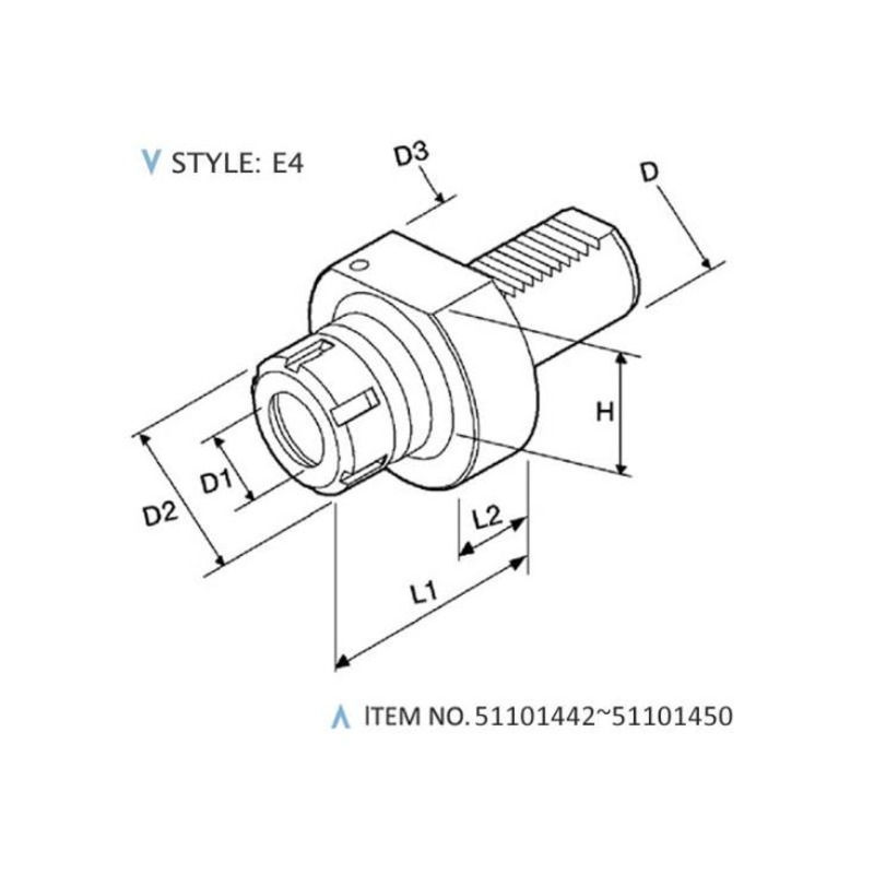 UCHWYTY STATYCZNE DIN 69880 (STYL: E4)