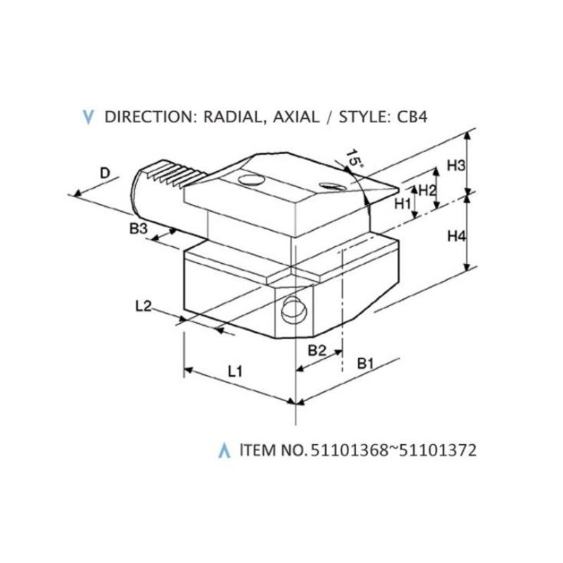 DIN 69880 KOMBINOWANE UCHWYTY STATYCZNE (STYL: CB4)