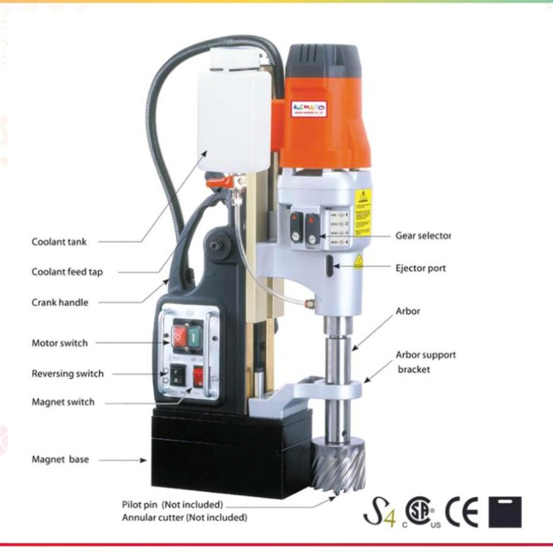 4 SPEED SWIVEL BASE MAGNETIC DRILLING MACHINE