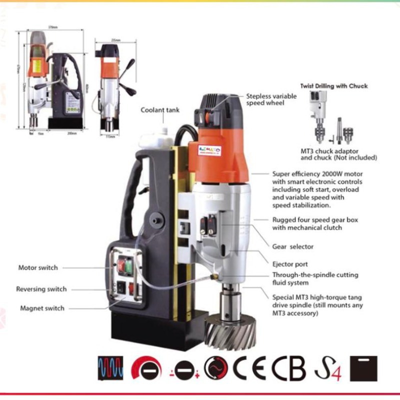 4 SPEED MAGNETIC DRILLING MACHINE