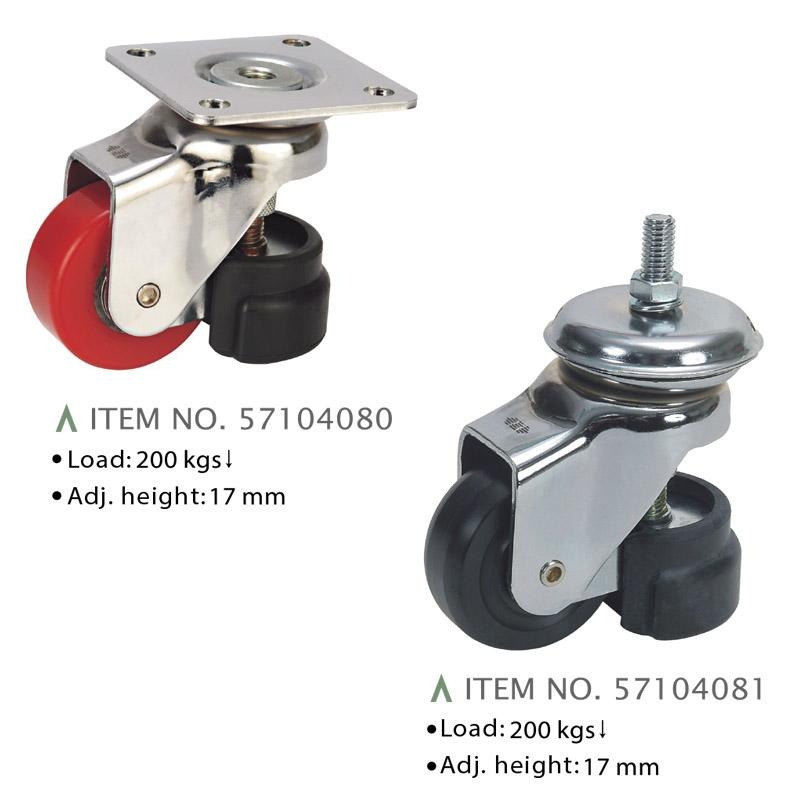 HEAVY LOAD CASTERS WITH ADJUSTER (200 KGS UNDER)