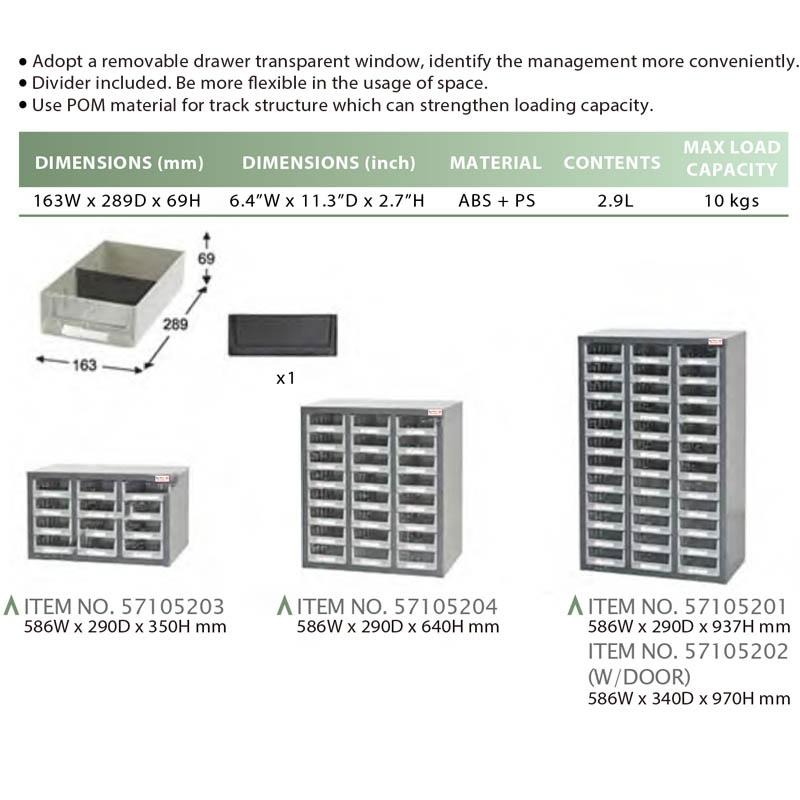 STORAGE CABINETS & PARTS BINS