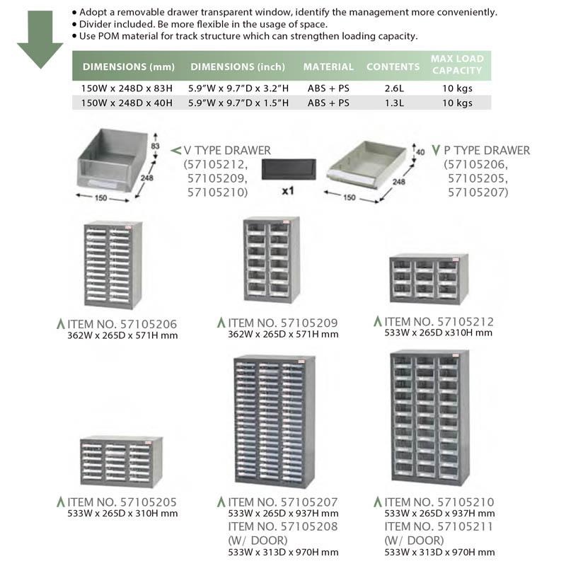 STORAGE CABINETS & PARTS BINS
