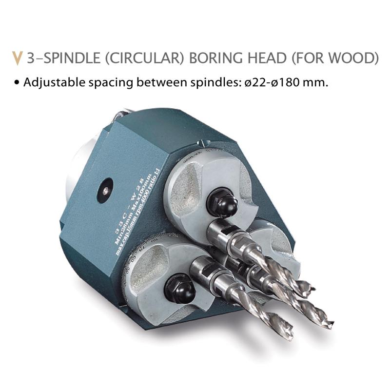 MULTIPLE SPINDLE BORING HEADS FOR WOOD