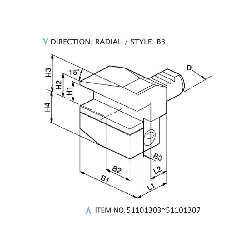 DIN 69880 RADIAL STATIC HOLDERS (STYLE: B3)