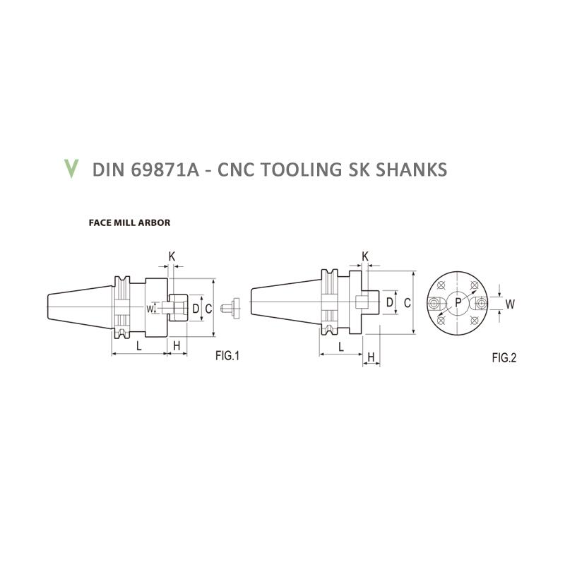 DIN 69871A - CNC TOOLING SK SHANKS