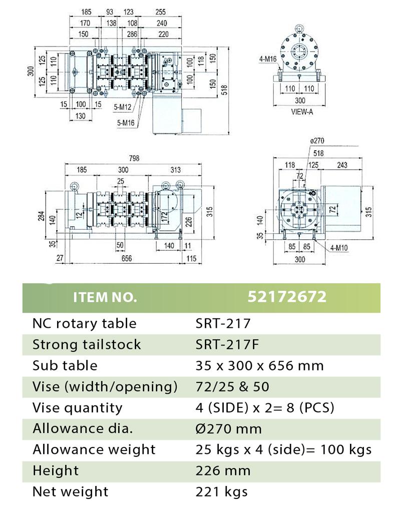 BEMATO NC ROTARY TABLE & STRONG TAILSTOCK (YES VISE)